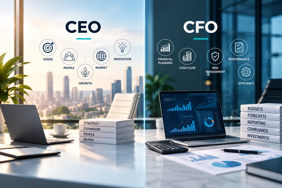 Счетоводство със стопка документи срещу дробен CFO с табло